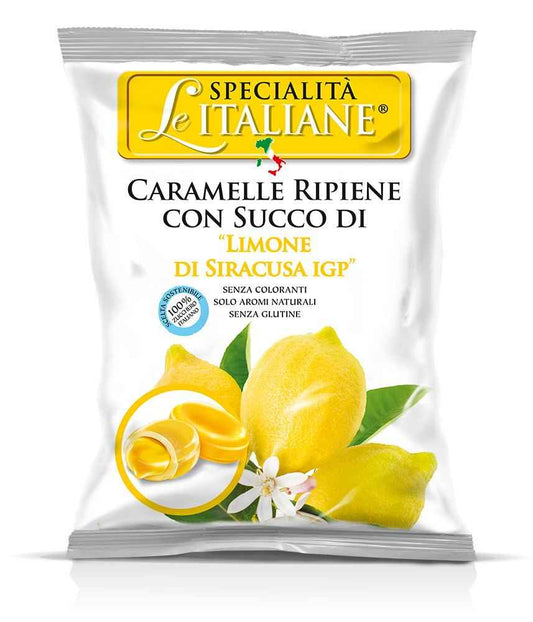 Serra Le Italiane, Italian Natural Hard Candy with Syracuse Lemon Filling – Premium After-Dinner Digestif for the Curated Espresso Bar