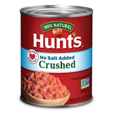 Hunt's Crushed Tomatoes No Salt Added – Clean-Eating Marinara Base for Wellness-Focused Meal Prep, 28 oz