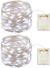LumifyLiving Battery LED Lights – Flameless Indoor String Lights Safe Around Kids and Pets, 2-Pack 17ft Low Voltage Strand