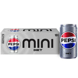 Pepsi Real Sugar Soda Mini Cans, 7.5oz (10 Pack) – Portable Drink for Backyard BBQs