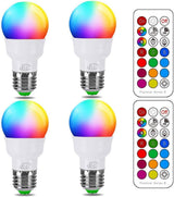 ILC RGB Color Changing Light Bulb Thoughtful Housewarming Gift, 4 Pack Mood Lighting with Remote