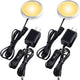 2 Puck Lights & 2 Adapters, Warm white