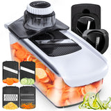 Fullstar Mandoline Slicer 6-in-1 – Low-Carb Zoodle Maker for Plant-Based Home Chefs, BPA-Free White Spiralizer