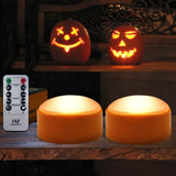 Child Safe Flameless Pumpkin Lights with Auto Timer - Nursery and Playroom Halloween Decor for Toddler Bedrooms