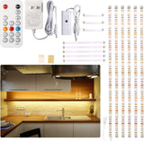 WOBANE Under Cabinet LED Lighting Kit – Cool-Touch, Low-Heat Strip Lights Safe for Kids' Bedrooms and Nightstands