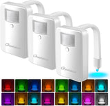 Chunace Motion Activated Toilet Night Light 3 Pack – Funny White Elephant Christmas Stocking Stuffer Gadget for Men, Kids, and Coworkers