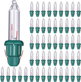 Mudder Mini Incandescent Replacement Bulbs – Cozy Christmas Tree Decor for Living Room Holiday Ambiance, Clear and Green Glass
