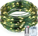 Mudder Starry Copper String Lights – Cozy Bedroom Aesthetic, 33ft Warm White Ambiance for Living Room and Mantel