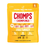 CHOMPS MINI Turkey Jerky Sticks – Shelf-Stable Hiking Snack with 5g Protein, No Refrigeration Needed for Trail and Camp