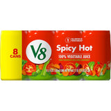 V8 Spicy Hot 100% Vegetable Juice – Single-Serve Travel Can for Camping Trips and Roadside Picnics