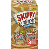 SKIPPY Natural Creamy Peanut Butter Squeeze Packs – Portable Trail and Campsite Protein Snack for Hiking and Backpacking, 8 Pouches 1.15 Oz