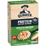 Quaker Protein Instant Oatmeal Apple Cinnamon – Quick Office Breakfast to Power Focused Work Mornings