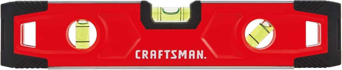 CRAFTSMAN 9 in. Magnetic Torpedo Level – All-Weather Hand Tool for Exterior Construction and Patio Builds
