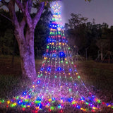 FUNIAO Star Waterfall String Lights Gift Set, 8 Mode 9 Strand LED Lights for Mom, Her and Christmas Gift Exchange