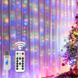 HOME LIGHTING Waterproof Curtain String Lights 300 LED – Patio and Garden Ambient Lighting with 16 Colors