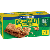 Nature Valley Crunchy Oats 'n Honey Granola Bars – School Lunch Box Snack for Kids, 48 Bars in 24 Pouches