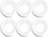 Brilliant Evolution Tap Light 6 Pack – Hidden Switch Cordless Puck Lights for Clean, Clutter-Free Walls