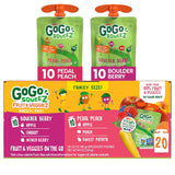 GoGo squeeZ Fruit & veggieZ Pouches – Nutrient Dense Snack for Recovery and Wellness Routines, Unsweetened Variety Pack