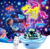 One Fire Kids Night Light Projector – 6 Film Slides & 78 Lighting Modes, Cordless 360° Rotating Star Projector for Nursery and Toddler Bedroom