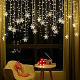 LED Curtain Lights, Snowflake Window String Lights, Thoughtful Birthday Gift for Mom and Women, 8 Modes Plug-in Decor for Bedroom and Holiday