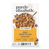 Purely Elizabeth Honey Peanut Butter Cereal – Nutritious Lunchbox Addition for Kids' School Mornings, Allergen-Friendly