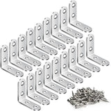 AODLANA Stainless Steel L Brackets – Stylish Hardware for Living Room Furniture, Reinforce Bookcase Corners