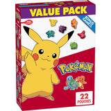 Pokemon Fruit Flavored Snacks, Chewy Lunchbox Treat Pouches for Kids' School Lunches, Gluten Free Value Pack, 17.6 oz, 22 Pouches
