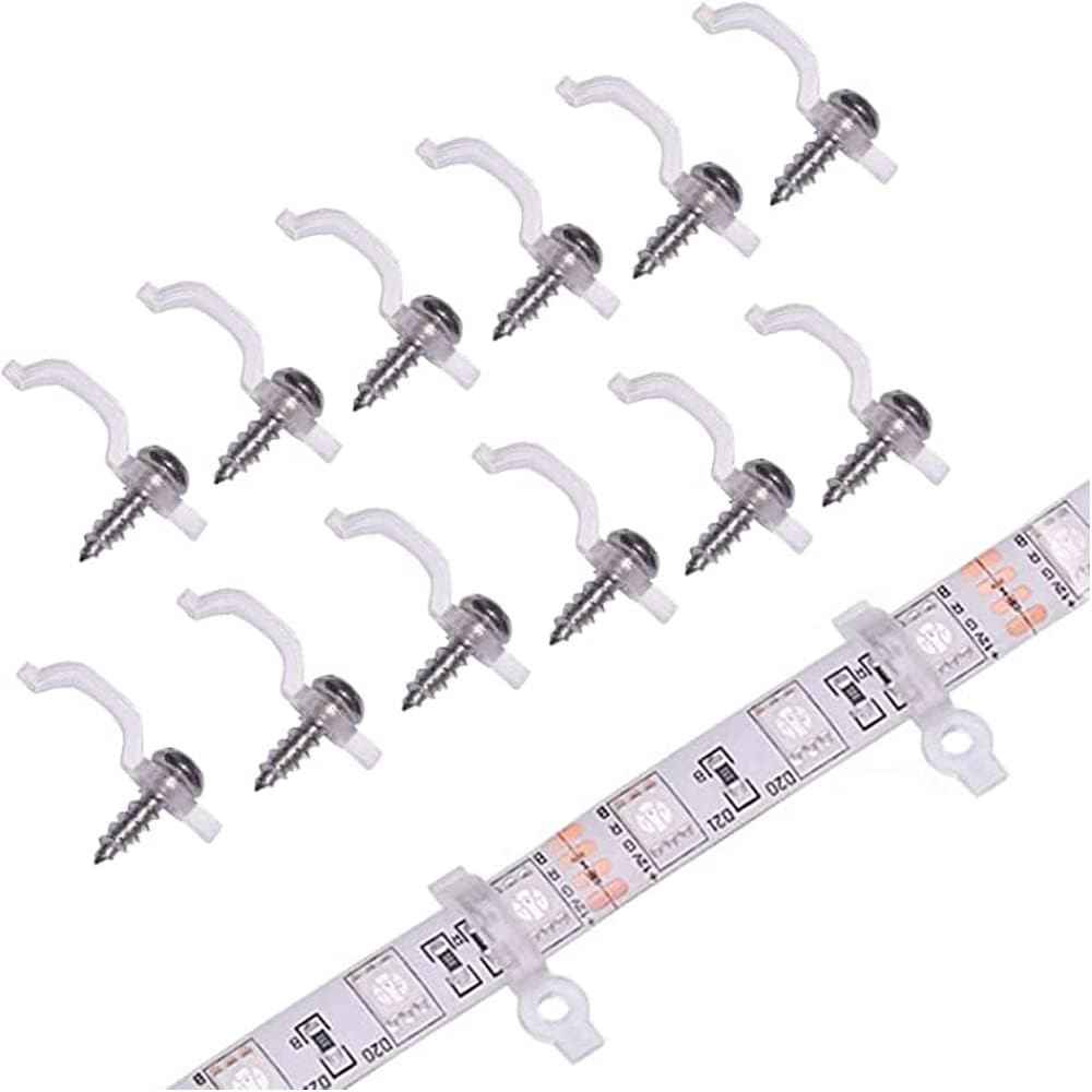 LuminTech Waterproof LED Strip Clips – Weather-Resistant Patio Eave Mounting for Outdoor Entertaining