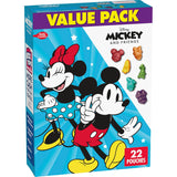 Disney Mickey and Friends Fruit Flavored Snacks, 22 Ct Guilt Free Lunchbox Snack for Health Conscious Parents