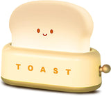 QANYI Toaster Table Lamp – Cozy Bedroom Decor Accent, Rechargeable Warm LED for Nightstand and Headboard
