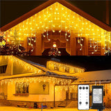 Blingstar Icicle Lights – Cozy Bedroom Aesthetic Lighting with Warm White Cascade and 4-Level Dimming