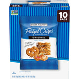 Snack Factory Pretzel Crisps – Clean-Label Pantry Snack, Non-GMO 1-oz Bags (10 Count)