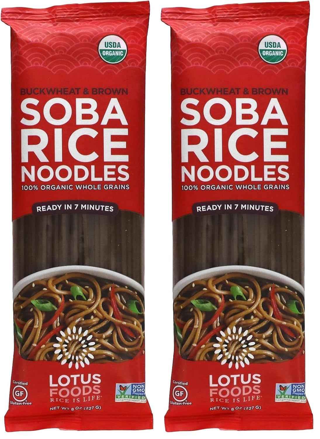LOTUS FOODS Organic Brown Udon Rice Noodles – Clean-Label Pantry Staple for Gluten-Free Wellness Cooking