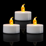 KOABY LED Tea Lights – Flickering Votive Candles for Living Room Mantle and Shelf Styling