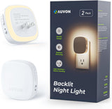 AUVON Plug-in Backlit Night Light with Stepless Dimming – Calming Amber Glow for Bedtime Routine and Wind-Down Ritual