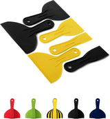 Bates 6 Pack Plastic Putty Knife Set - Contractor Job Site Tools, Efficient Multi-Size Scraper Kit