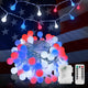 50 LED Battery - Red White and Blue