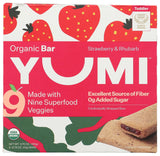Yumi Organic Strawberry Rhubarb Bar – Picky Eater Friendly Toddler Snack for Home and Playdates