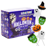 Halloween Themed Lollipop Gift Set - 24 Individually Wrapped Monster Suckers Ready to Gift in Spooky Present-Ready Packaging