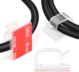 XHF Ultra-Low Profile Cable Clips for Clean Desk Setup, Flush-Mount Wire Holders in Clear Finish