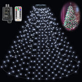 Ollny Cascading Christmas Tree Lights – Cozy Living Room Decor with 400 Warm LEDs and 8 Lighting Modes