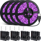 Lumify Home Safe Black Light Strip for Playroom, 5V Low Voltage UV LED for Kids' Birthday