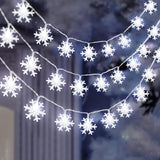 LuminGlow Snowflake Lights – Thoughtful Birthday Gift for Her, Battery Operated Bedroom String Lights for Women