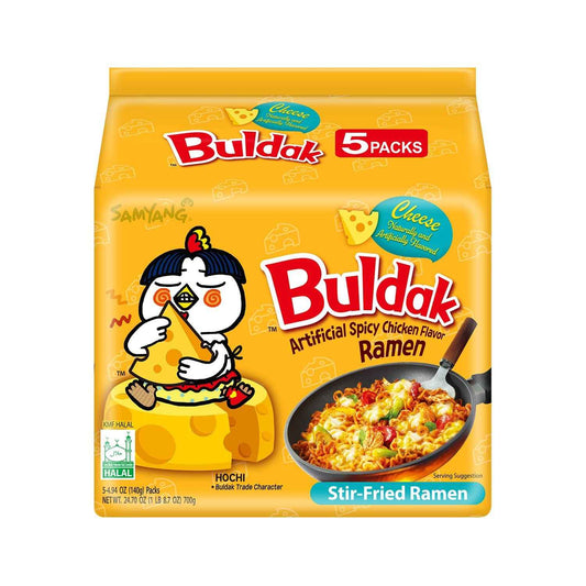Samyang Buldak Cheese Spicy Ramen - Fun Korean Foodie Gift for Her Birthday and Holiday Stocking Stuffer