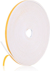 Fowong Weather Stripping Seal – Sleek White and Black Foam Tape for Door Frames and Window Sills, 16ft Home Upgrade