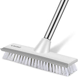 SetSail 51 Inch Floor Scrub Brush with Squeegee – No-Bend Extendable Handle to Reduce Back and Knee Strain During Long Cleaning Tasks