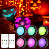 Yiliaw Flameless LED Puck Lights – Safe Night Lighting for Kids Bedrooms, Hallways, and Bathrooms, Auto-Off Timer