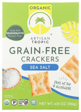 ARTISAN TROPIC Organic Sea Salt Crackers, 4.25 OZ – Picnic Blanket Snack for Open-Air Lunches