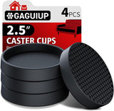 HOME TECH DECOR Furniture Grippers – Cozy Living Room Floor Protectors for Hardwood, Black Silicone Coasters Under Sofa Legs