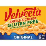 Velveeta Gluten Free Shells & Cheese, Compact Pantry Essential for Small Kitchens, 12 oz Box